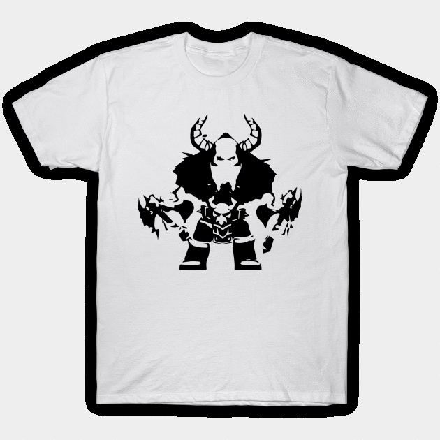Barbaric King minimal silhouette white T-Shirt by WannabeArtworks